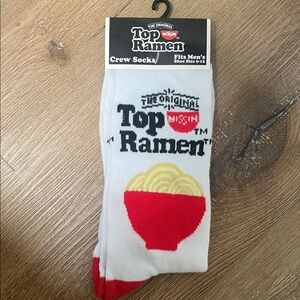 Buy 2, Get 1 FREE! 🎉Stocking Stuffer, Crazy Crew Socks - Top Nissin Ramen (NWT)